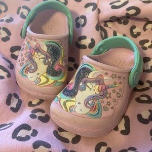 Crocs Unicorn design size 6 toddler